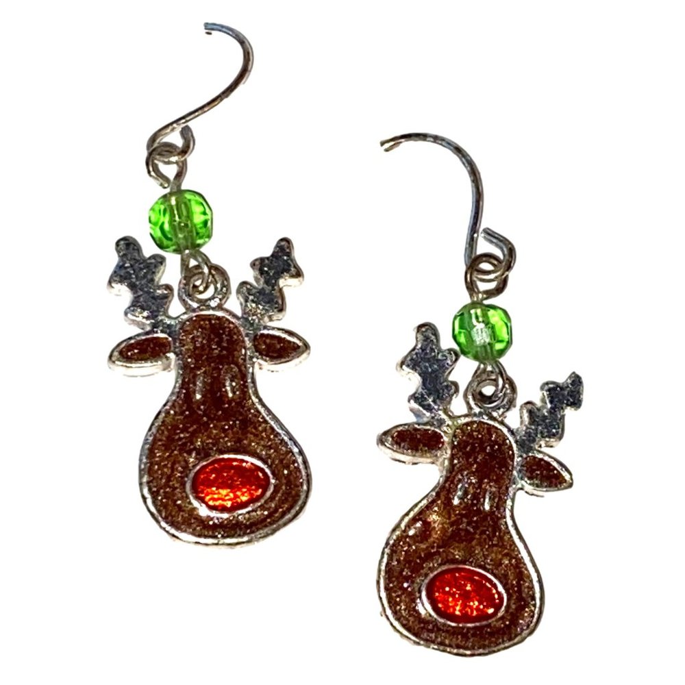 Victoria Rose Rudolph the Red Nosed Reindeer Earrings